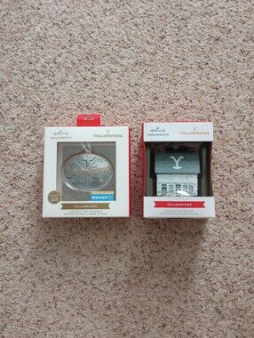 2 Yellowstone Dutton Ranch Hallmark Christmas Tree Ornaments Brand New